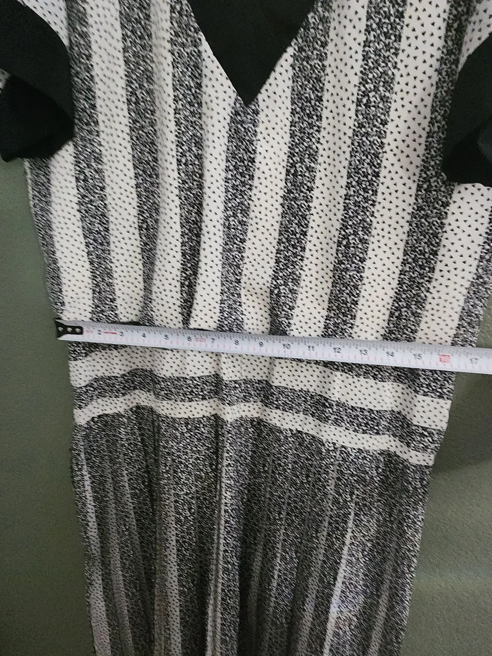 Vintage 90s JT Dress Black & White Pleated Abstract Midi Dress